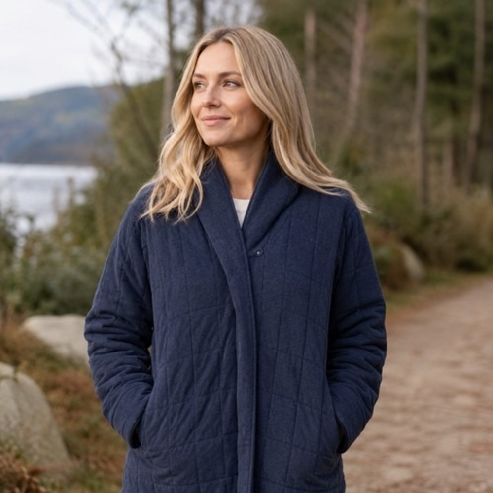 Pure Jill Quilted Snap Front Zipper Hooded Jacket coat Outdoor Camping L A011542